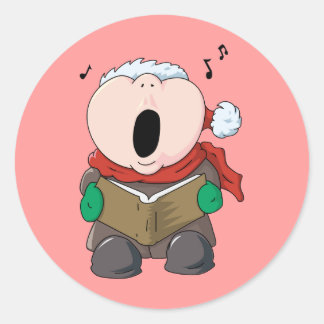 Big Cheeks Caroler Ronde Sticker