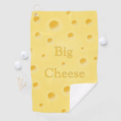 "Big Cheese" Creamy Yellow Cheese met Holes Golfhanddoek (Insitu)