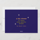 Big Cheese Kaart voor kerstmis (Achterkant)