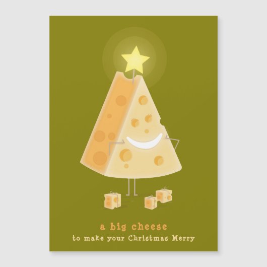 Big Cheese Magnetic kerstKaart (Voorkant)