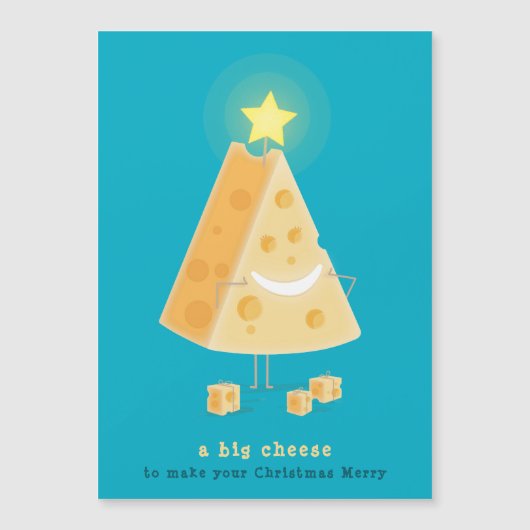 Big Cheese Magnetic kerstKaart (Voorkant)