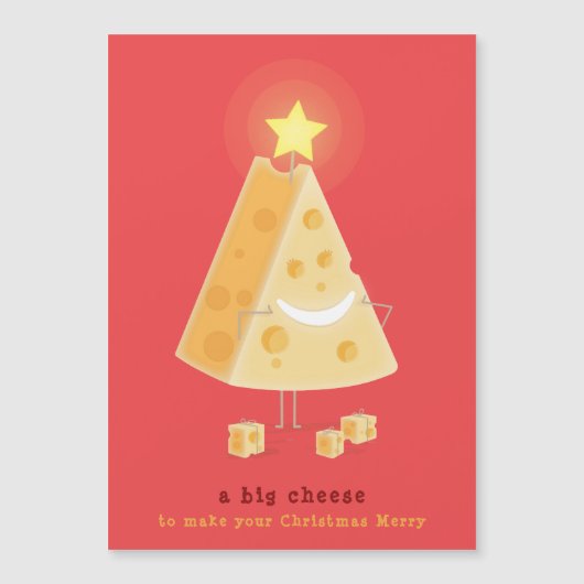 Big Cheese Magnetic kerstKaart (Voorkant)