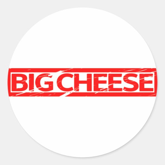 Big Cheese Stamp Ronde Sticker (Voorkant)