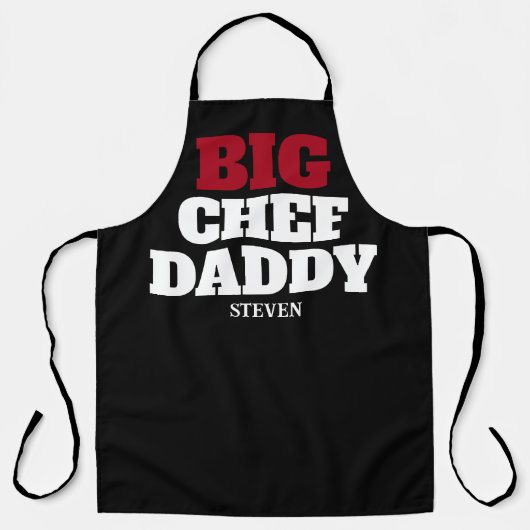 Big Chef Dad Funny Quote Personalized Grilling Schort (Voorkant)