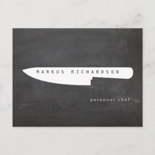 Big Chef Knife Logo 2 Chef, catering Briefkaart
