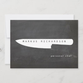 Big Chef Knife Logo 2 Chef, Catering Flat Notecard Notitiekaartje