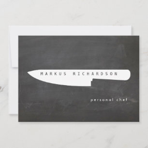 Big Chef Knife Logo 2 Chef, Catering Flat Notecard Notitiekaartje