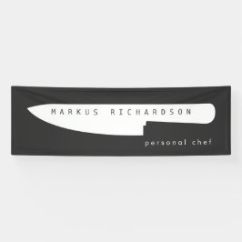 Big Chef Knife Logo 2 voor Chef voor persoonlijk g Spandoek