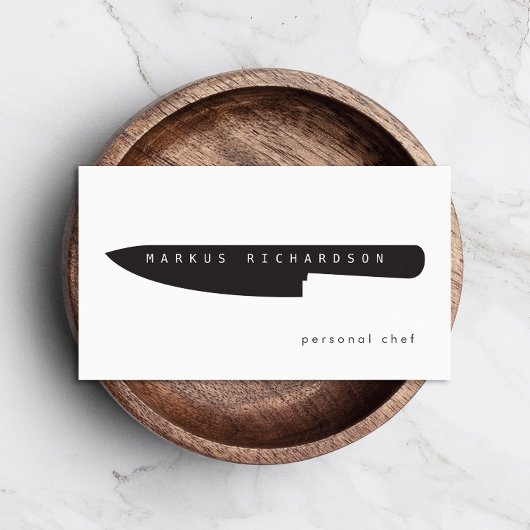 Big Chef Knife Logo voor Chef voor persoonlijk geb Visitekaartje