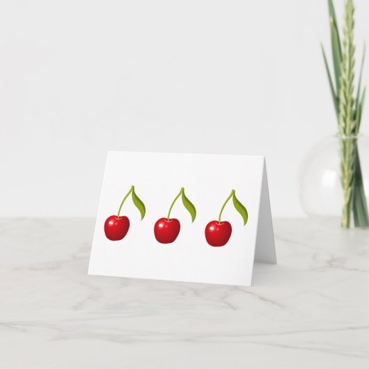Big Cherry Blank Notecards Kaart (Voorkant)