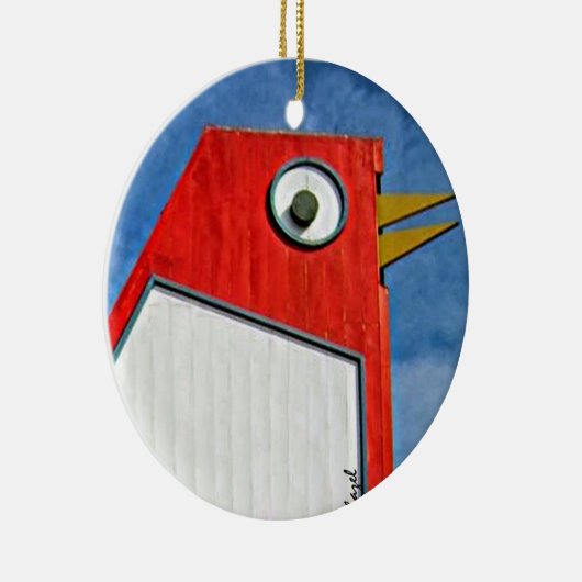 Big Chicken, Marietta, Georgia, Kerstmis Keramisch Ornament (Rechts)