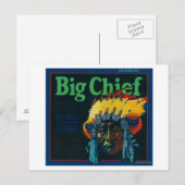 Big Chief Oranje LabelOntario, CA Briefkaart (Voorkant / Achterkant)
