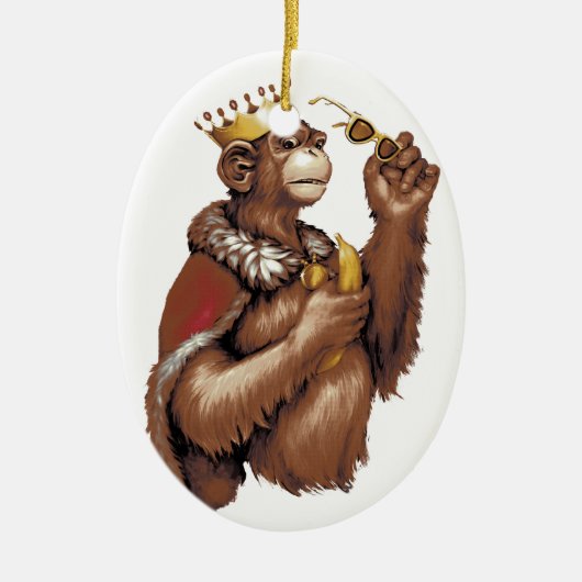 Big Chimpin Keramisch Ornament (Voorkant)