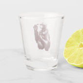 Big Chimpin' (Monochroom) Shot Glas (Achterkant)