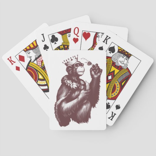 Big Chimpin' (zwart-wit) Pokerkaarten (Achterkant)