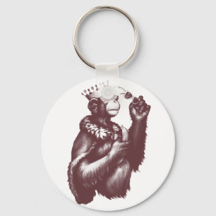 Big Chimpin' (zwart-wit) Sleutelhanger