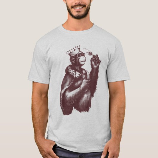 Big Chimpin' (zwart-wit) T-shirt (Voorkant)