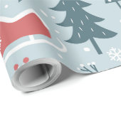 BIG Christmas Santa Claus Pattern Cadeaupapier (Rol Hoek)