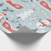 BIG Christmas Santa Claus Pattern Cadeaupapier (Hoek)