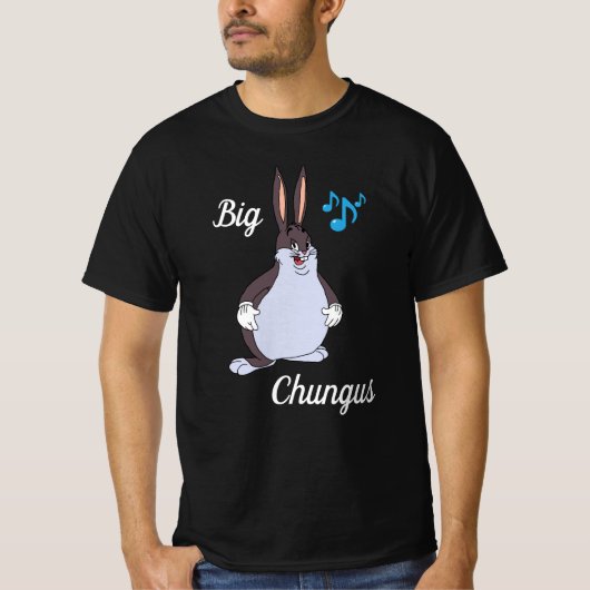 Big chungus -T-shirt, meme , cartoon rabbit, Funny T-shirt (Voorkant)