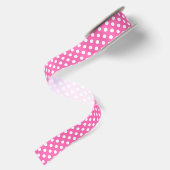 Big Circles Design Hot Roze Satijnen Lint (Achterkant)