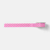 Big Circles Design Hot Roze Satijnen Lint (Voorkant)