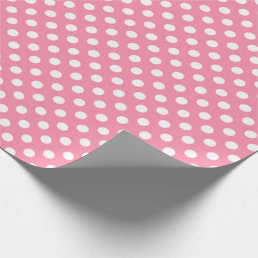 Big Circles Pattern Flamingo Pink Cadeaupapier (Hoek)