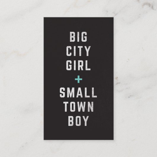 Big City Girl + Small Town Boy Jack & Jill Ticket (Voorkant)