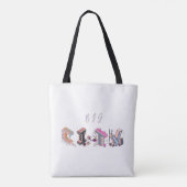 Big City Isometrische letter Canvas tas (Achterkant)