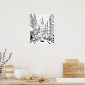 Big City Kleurplaat Poster (Keuken)