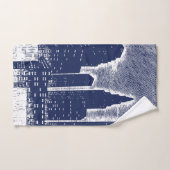 Big City Night Lights stadsgezicht skyline Bad Handdoek (Handdoek)