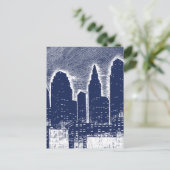 Big City Night Lights stadsgezicht skyline Briefkaart (Staand voorkant)