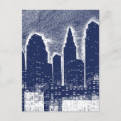 Big City Night Lights stadsgezicht skyline Briefkaart (Voorkant)