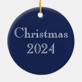 Big City Night Lights stadsgezicht skyline Keramisch Ornament (Achterkant)