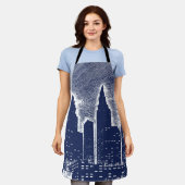 Big City Night Lights stadsgezicht skyline Schort (Gedragen)