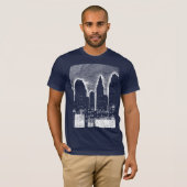 Big City Night Lights stadsgezicht skyline T-shirt (Voorkant volledig)
