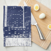 Big City Night Lights stadsgezicht skyline Theedoek (Quarter Fold)