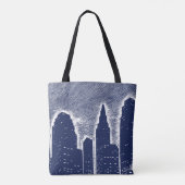Big City Night Lights stadsgezicht skyline Tote Bag (Achterkant)