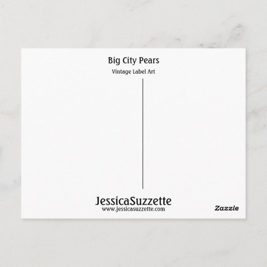 Big City Pears Briefkaart (Achterkant)