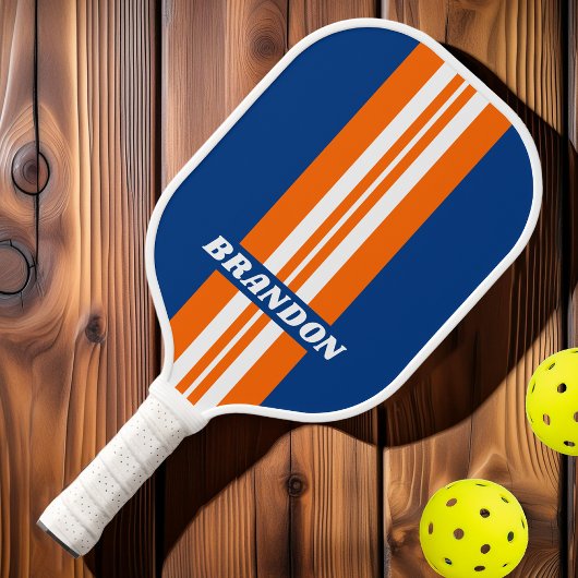 Big City Rally Stripes met naam Pickleball Paddle