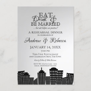 Big City Rehearsal Dinner Cityscape Kaart
