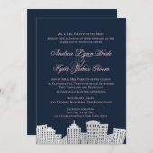 Big City Silhouette Wedding Kaart (Voorkant / Achterkant)