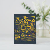 Big Classic USA Truck Iron and Wheels Briefkaart (Staand voorkant)