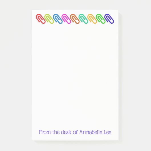 Big Colored Paperclips personaliseren Post-it® Notes (Voorkant)