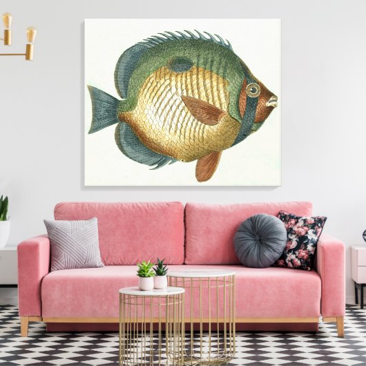 Big Colorful Fish Canvas Afdruk (Insitu (Woonkamer))