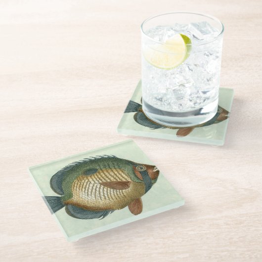 Big Colorful Fish Glazen Onderzetter (Schuin)