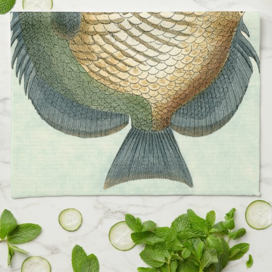 Big Colorful Fish Theedoek (Gevouwen)