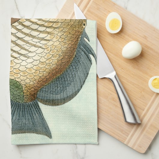 Big Colorful Fish Theedoek (Quarter Fold)