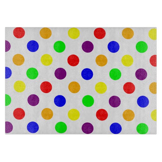 Big Colorful Polka Dots Snijplank (Voorkant)