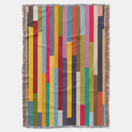 Big Colorful Stripes Deken (Voorkant Verticaal)